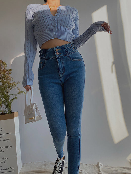 Cardigan Retro de Cintura Alta y Manga Larga - Estilo Europeo y Americano - Image 12