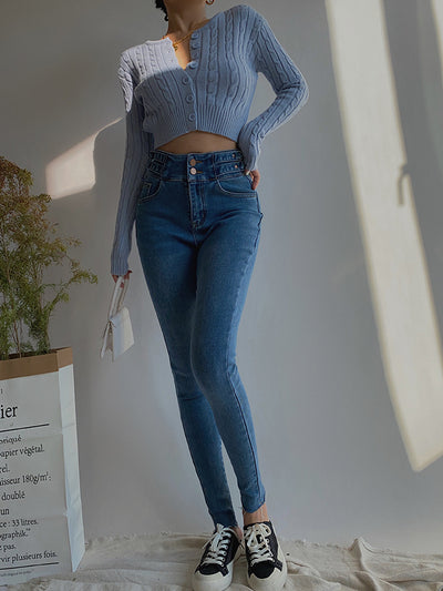 Cardigan Retro de Cintura Alta y Manga Larga - Estilo Europeo y Americano - Image 13