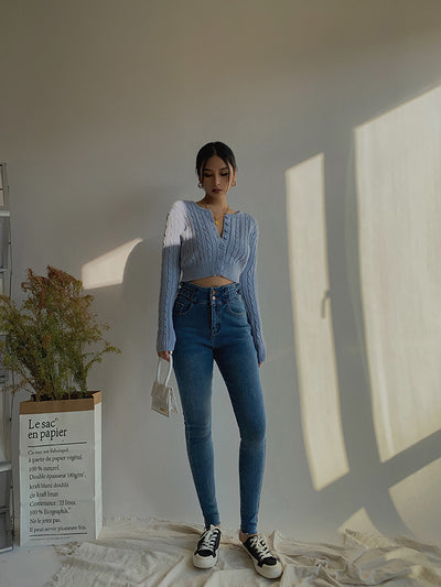 Cardigan Retro de Cintura Alta y Manga Larga - Estilo Europeo y Americano - Image 15