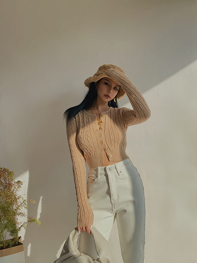 Cardigan Retro de Cintura Alta y Manga Larga - Estilo Europeo y Americano - Image 26