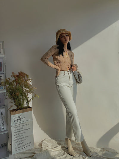 Cardigan Retro de Cintura Alta y Manga Larga - Estilo Europeo y Americano - Image 30