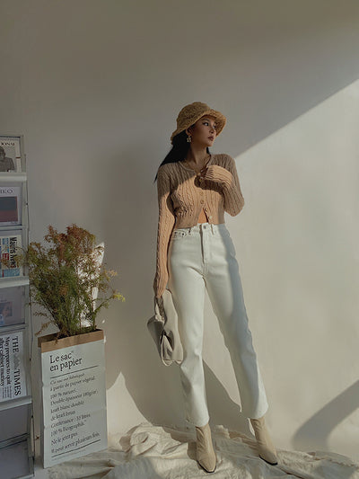 Cardigan Retro de Cintura Alta y Manga Larga - Estilo Europeo y Americano - Image 33