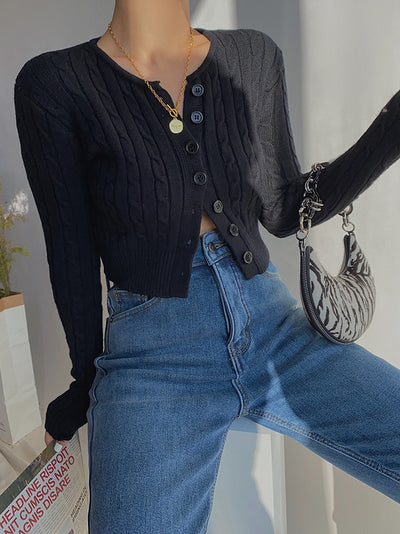 Cardigan Retro de Cintura Alta y Manga Larga - Estilo Europeo y Americano - Image 35