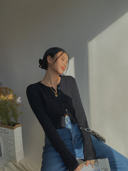 Cardigan Retro de Cintura Alta y Manga Larga - Estilo Europeo y Americano - Image 36
