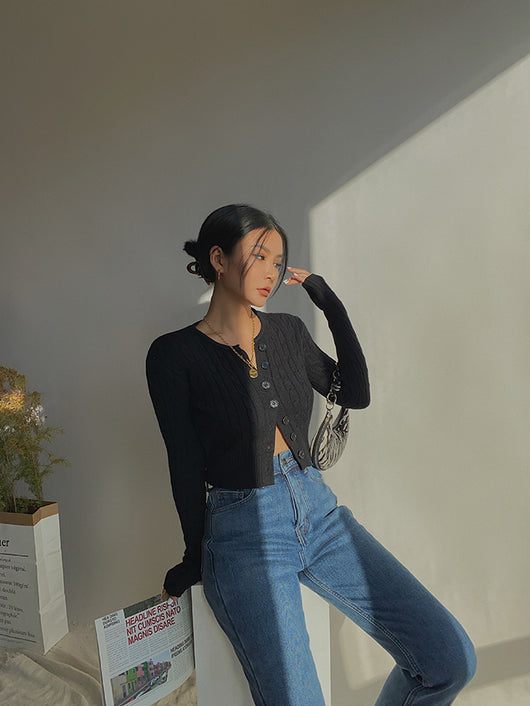Cardigan Retro de Cintura Alta y Manga Larga - Estilo Europeo y Americano - Image 38