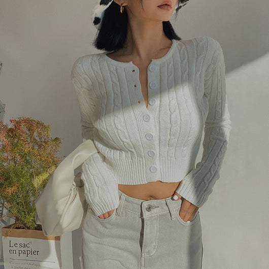 Cardigan Retro de Cintura Alta y Manga Larga - Estilo Europeo y Americano - Image 42