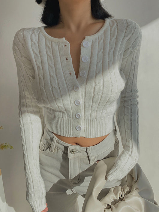 Cardigan Retro de Cintura Alta y Manga Larga - Estilo Europeo y Americano - Image 43