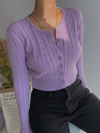Cardigan Retro de Cintura Alta y Manga Larga - Estilo Europeo y Americano - Image 51