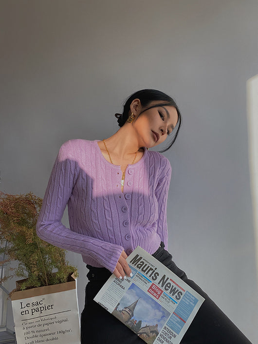 Cardigan Retro de Cintura Alta y Manga Larga - Estilo Europeo y Americano - Image 53