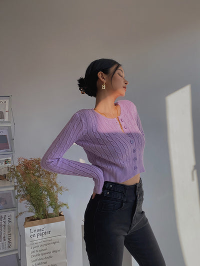 Cardigan Retro de Cintura Alta y Manga Larga - Estilo Europeo y Americano - Image 54