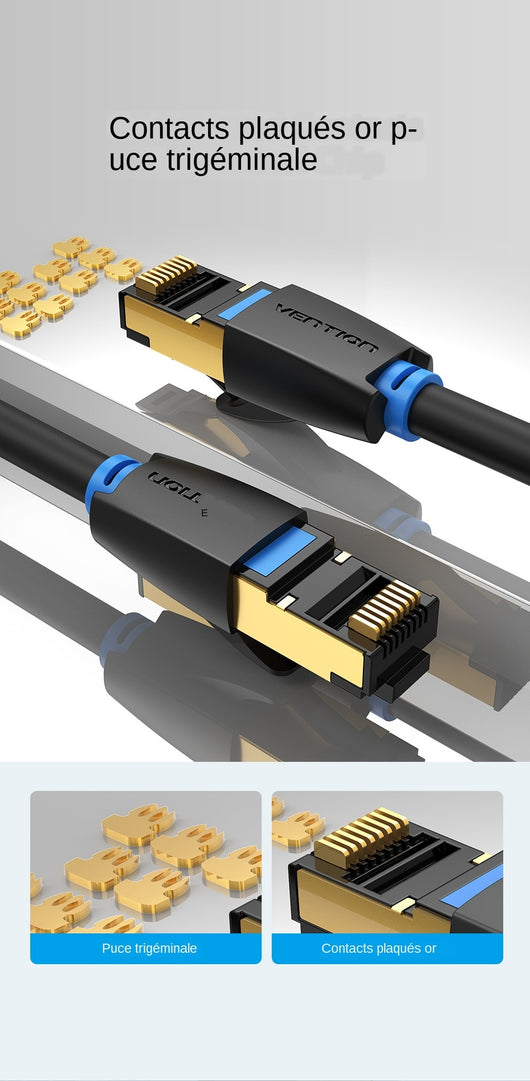 Cable de Red CAT8 10G - Conector de Alta Velocidad para Gaming y Streaming - Image 16