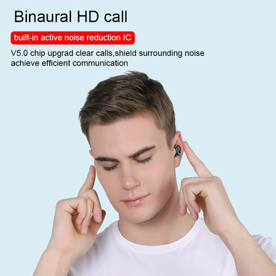 Auriculares Bluetooth 5.0 con LED Binaural Q32-1 - Image 16