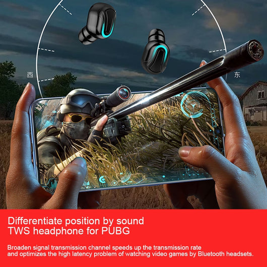 Auriculares Bluetooth 5.0 con LED Binaural Q32-1 - Image 17