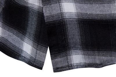 Camisa de Cuadros Coreana Clásica de Manga Larga para Hombre - Image 13