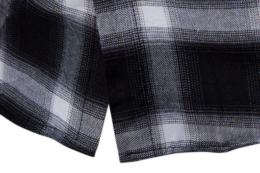 Camisa de Cuadros Coreana Clásica de Manga Larga para Hombre - Image 13