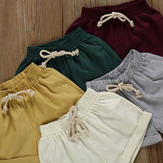 Shorts de Colores Sólidos para Niños - Image 35