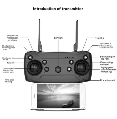 Dron Profesional Dual Cámara 4 Ejes Plegable con Control Remoto - Image 17