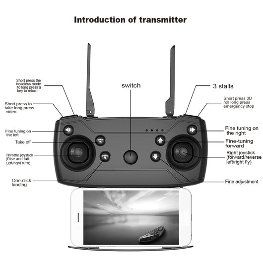 Dron Profesional Dual Cámara 4 Ejes Plegable con Control Remoto - Image 17