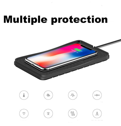 Cargador Inalámbrico Antideslizante para Auto Compatible con Apple - Image 11