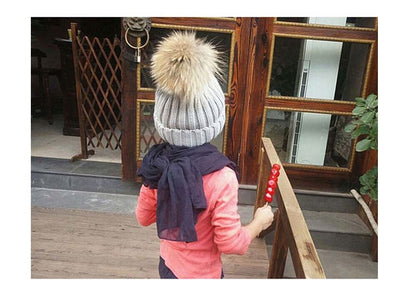 Gorro Infantil de Lana con Pompón para Otoño e Invierno - Image 27