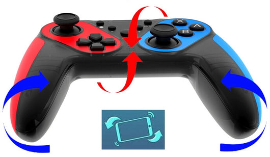 Control Inalámbrico Bluetooth Rojo y Azul para Videojuegos - Image 11
