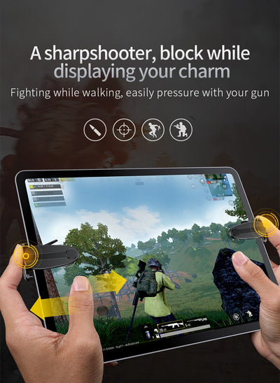 Black Baseus mobile phone game controller with an airplane design and star detail, for enhanced mobile gaming. - Image 11
