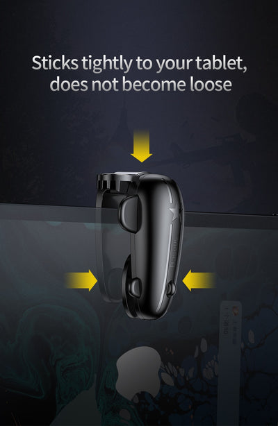 Black Baseus mobile phone game controller with an airplane design and star detail, for enhanced mobile gaming. - Image 14