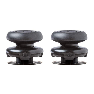Two black ABS thumb grip extenders for PlayStation 4 controllers, featuring a textured surface for enhanced grip. - Image 14