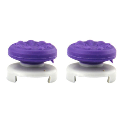 Two black ABS thumb grip extenders for PlayStation 4 controllers, featuring a textured surface for enhanced grip. - Image 17