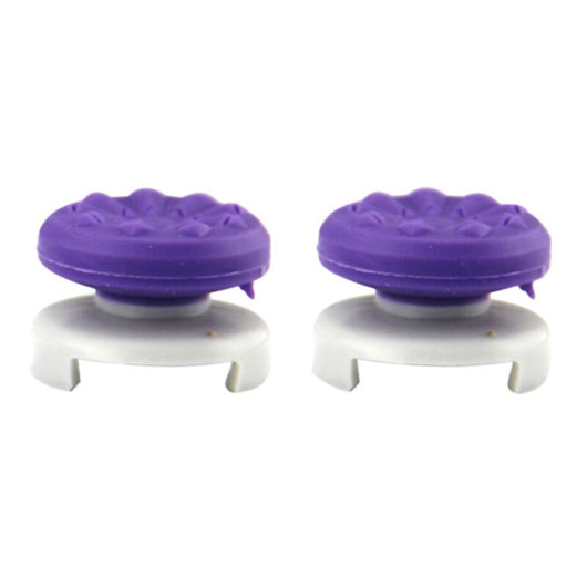 Two black ABS thumb grip extenders for PlayStation 4 controllers, featuring a textured surface for enhanced grip. - Image 17