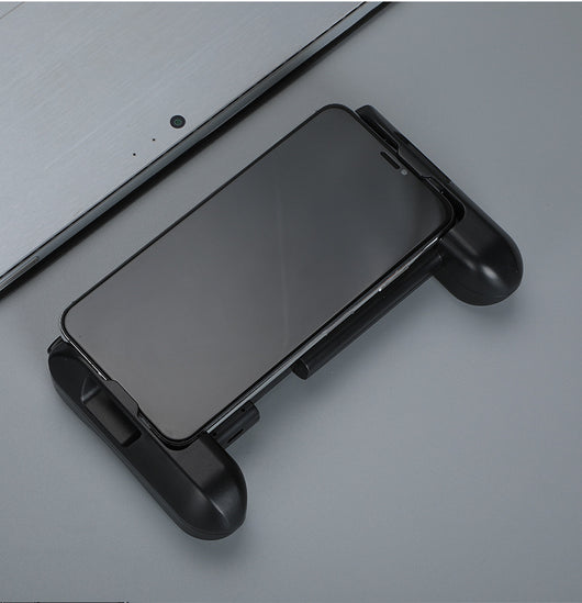 Black mobile game controller with integrated cooling fan and ergonomic grips for smartphones. - Image 6