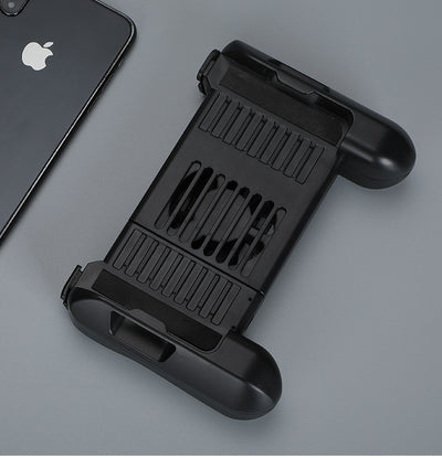 Black mobile game controller with integrated cooling fan and ergonomic grips for smartphones. - Image 7