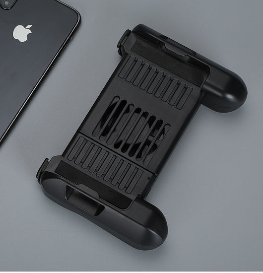 Black mobile game controller with integrated cooling fan and ergonomic grips for smartphones. - Image 7