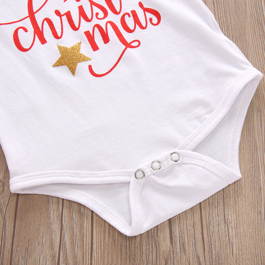 Conjunto de 3 Piezas Navideño: Shorts con Encaje y Diadema para Niña - Image 7
