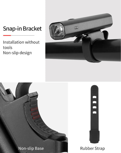 Faro LED Recargable USB para Bicicleta - Luz Frontal Potente para Ciclismo Nocturno - Image 22