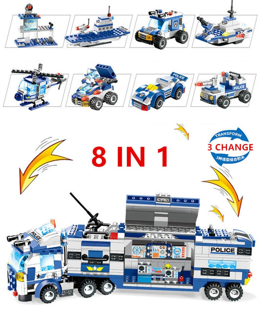 Set de 762 Piezas para Construir Auto Robot Policial de la Ciudad - Image 8