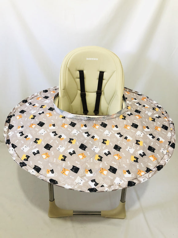 Silla de Comedor Plegable para Niños con Tapete Portátil