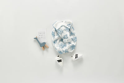 Falda de Algodón con Estampado Azul y Blanco - Image 10