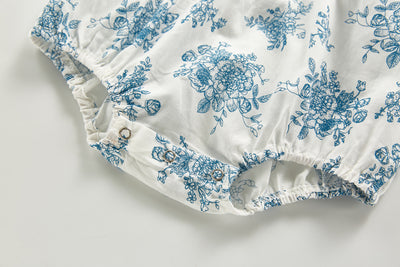 Falda de Algodón con Estampado Azul y Blanco - Image 13