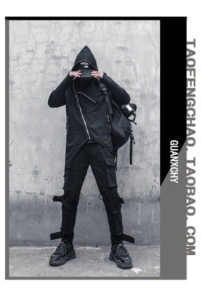 Abrigo Trench Gótico Asimétrico para Hombre - Image 7