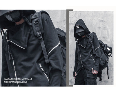 Abrigo Trench Gótico Asimétrico para Hombre - Image 9