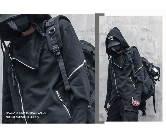 Abrigo Trench Gótico Asimétrico para Hombre - Image 9