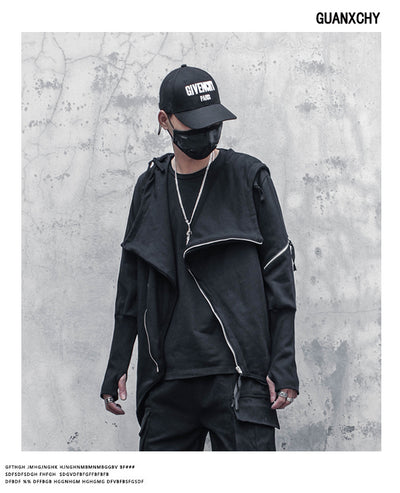Abrigo Trench Gótico Asimétrico para Hombre - Image 10