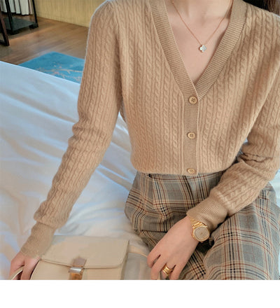 Cardigan Tejido V-Cuello Suave para Mujer - Lana Premium - Image 28