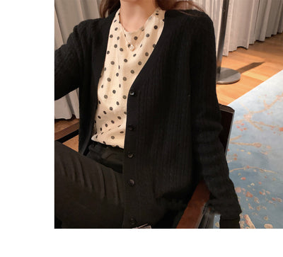 Cardigan Tejido V-Cuello Suave para Mujer - Lana Premium - Image 34