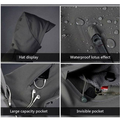 Chaqueta Táctica Soft Shell con Capucha para Hombre - Image 10