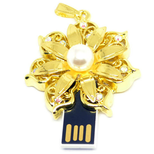 Memoria USB Flor de Rosal con Cristales y Diamantes - Image 12