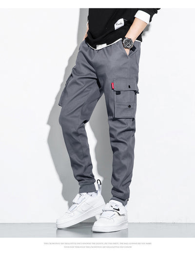 Pantalones Casuales Holgados de Algodón para Hombre, Corte Cropped Moderno - Image 6