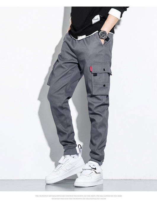 Pantalones Casuales Holgados de Algodón para Hombre, Corte Cropped Moderno - Image 6