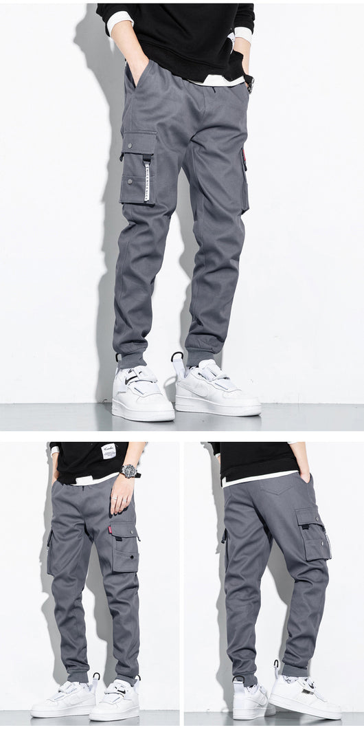 Pantalones Casuales Holgados de Algodón para Hombre, Corte Cropped Moderno - Image 7
